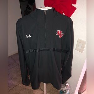 Men Under Armor Lightweight Windbreaker Hoodie Pullover with 1/4 zipper - medium